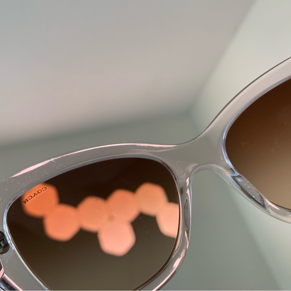 Coach Cateye clear frames rhinestones sunglasses - Picture 10 of 14